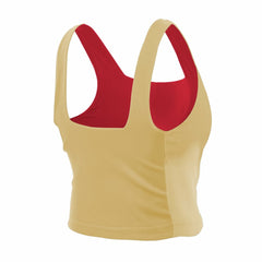 San Francisco 49ers New Era Women's Reversible Cropped Sport Classics Tank Top Scarlet/Black - NFL