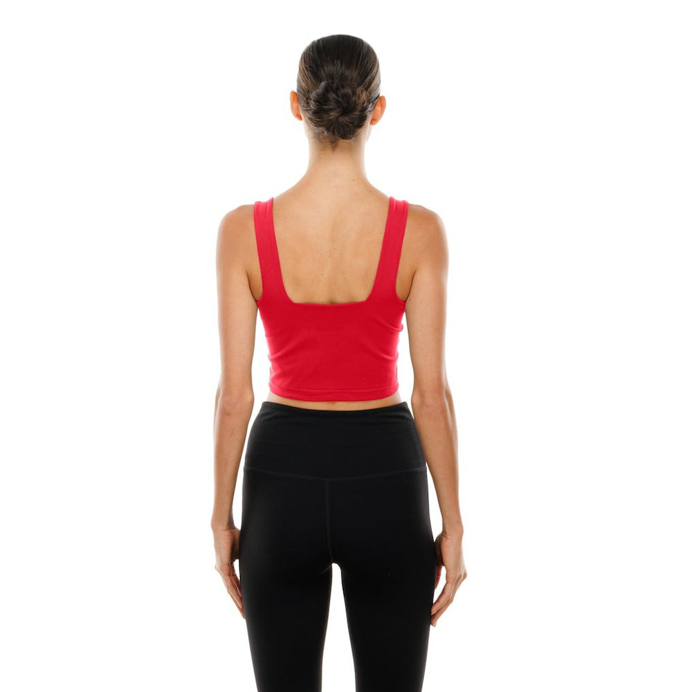 San Francisco 49ers New Era Women's Reversible Cropped Sport Classics Tank Top Scarlet/Black - NFL