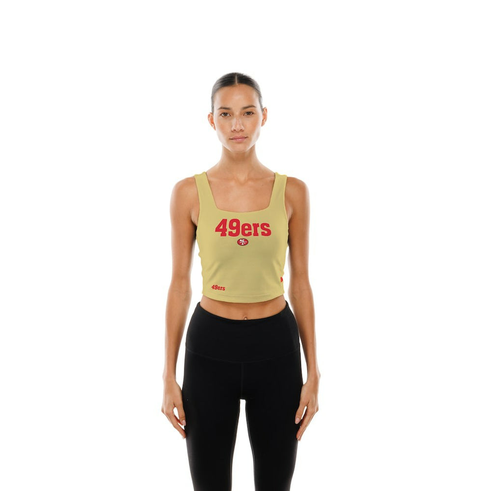 San Francisco 49ers New Era Women's Reversible Cropped Sport Classics Tank Top Scarlet/Black - NFL