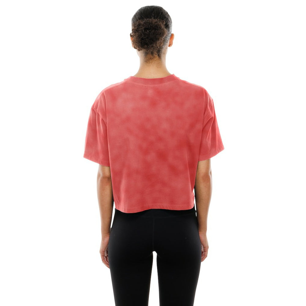 San Francisco 49ers New Era Women's Cropped Boxy Sport Classics Mineral Wash T-Shirt Scarlet - NFL