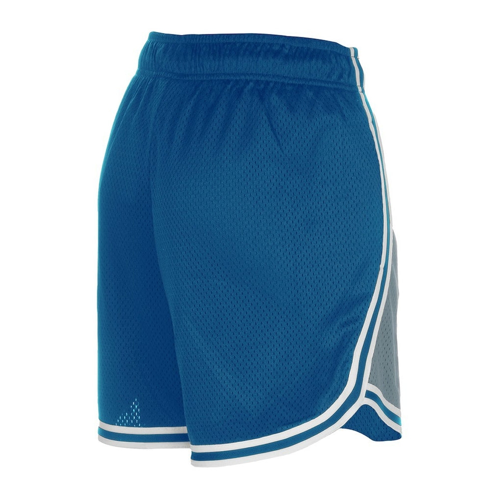 Detroit Lions New Era Women's Sport Classics Mesh Shorts Silver/Blue - NFL