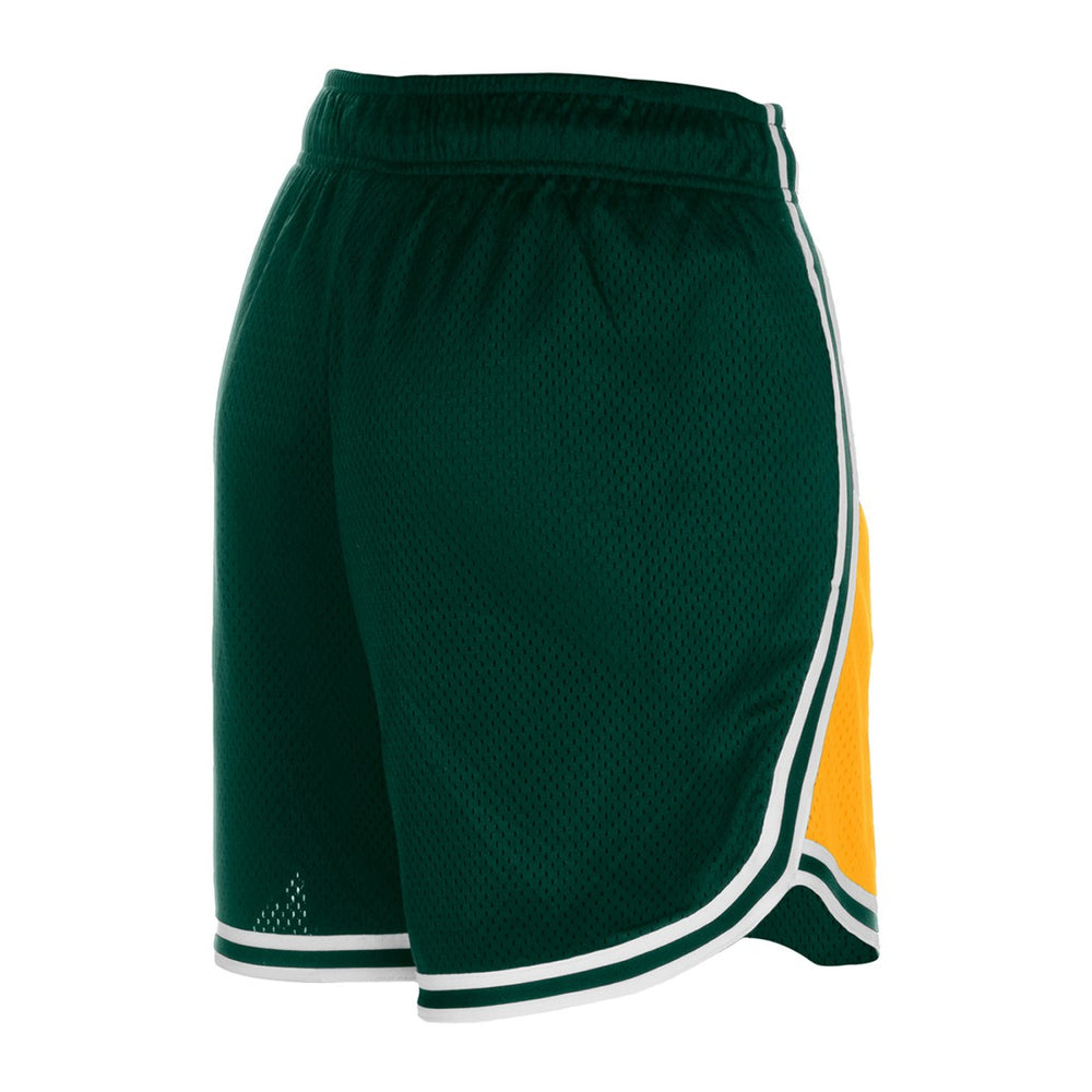 Green Bay Packers New Era Women's Sport Classics Mesh Shorts Gold/Green - NFL