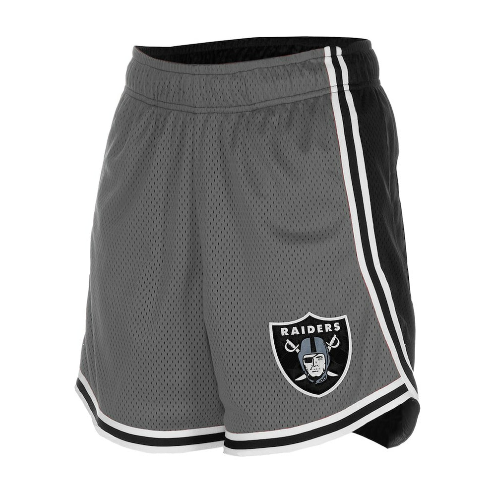 Las Vegas Raiders New Era Women's Sport Classics Mesh Shorts Silver/Black - NFL
