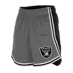Las Vegas Raiders New Era Women's Sport Classics Mesh Shorts Silver/Black - NFL