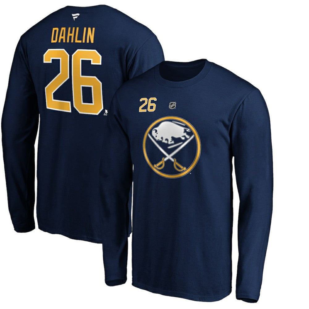 Rasmus Dahlin Buffalo Sabres - Fanatics Authentic Stack Name & Number T-Shirt Navy