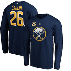 Rasmus Dahlin Buffalo Sabres - Fanatics Authentic Stack Name & Number T-Shirt Navy