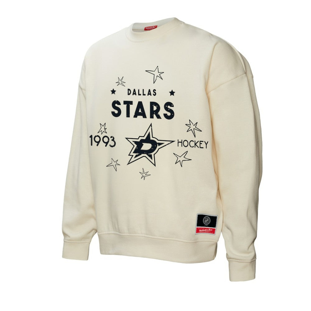 Dallas Stars - Mitchell & Ness Women's Logo 3.0 Pullover Sweatshirt Cream