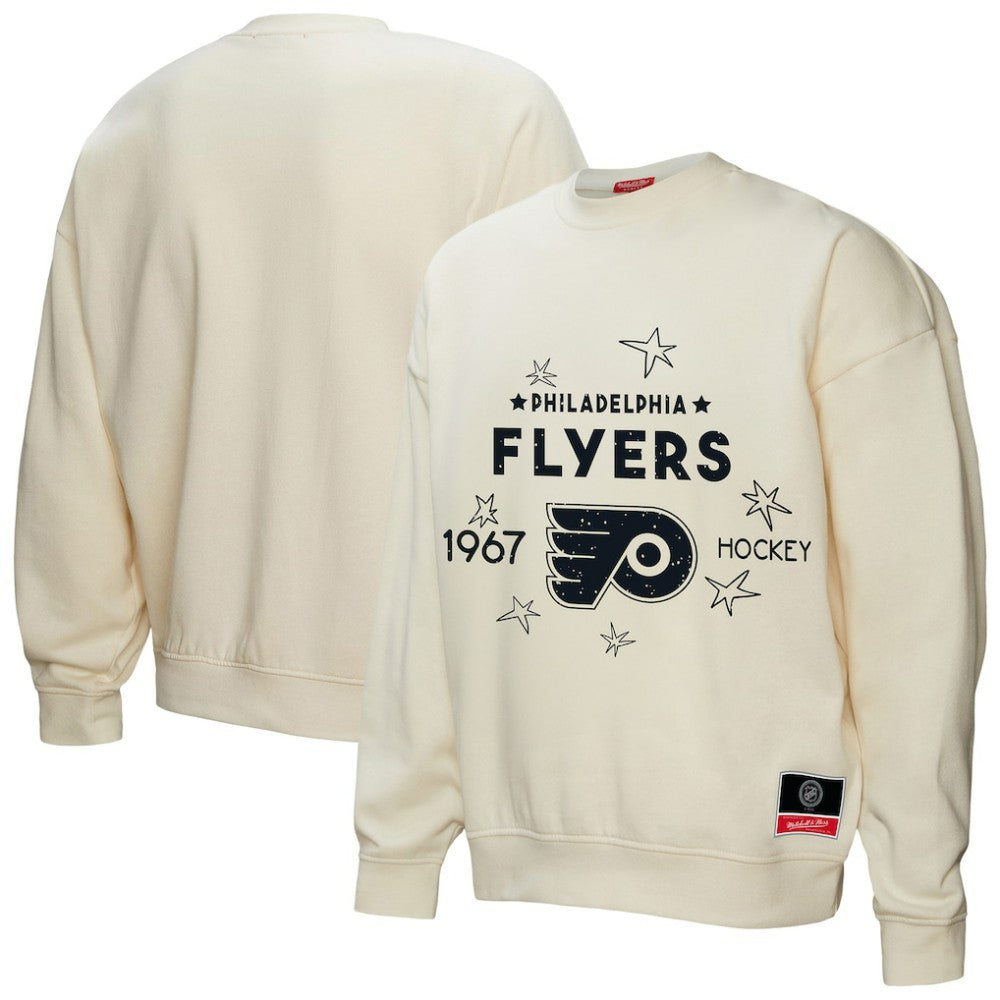 Philadelphia Flyers - Mitchell & Ness Women's Logo 3.0 Pullover Sweatshirt Cream