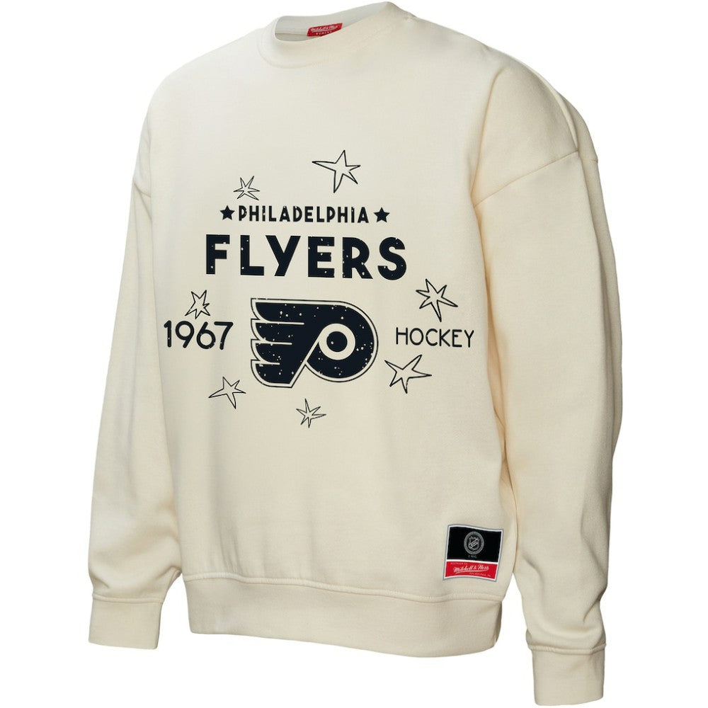 Philadelphia Flyers - Mitchell & Ness Women's Logo 3.0 Pullover Sweatshirt Cream