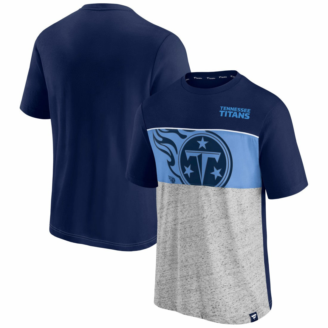 Tennessee Titans Colorblock T-Shirt Navy - Fanatics