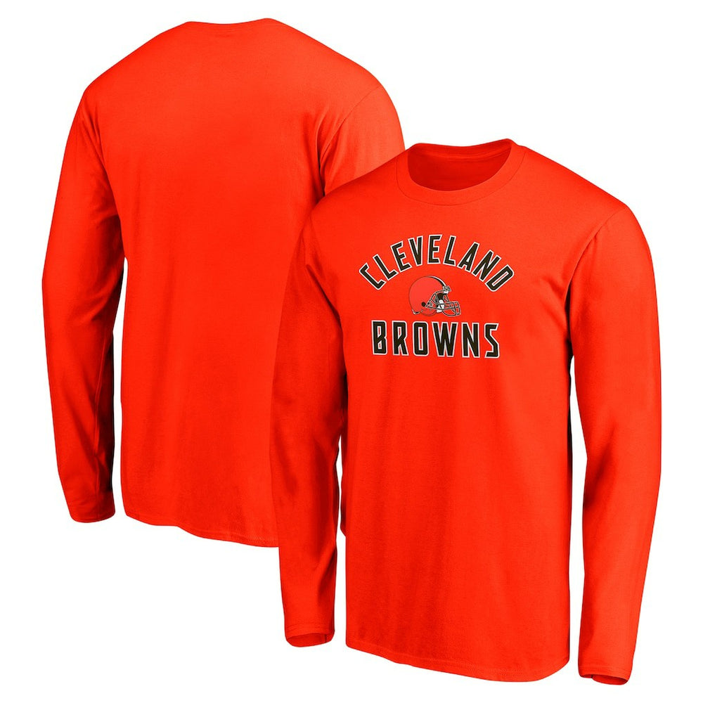 Cleveland Browns Team Arc Knockout Long Sleeve T-Shirt Orange - Fanatics