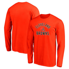 Cleveland Browns Team Arc Knockout Long Sleeve T-Shirt Orange - Fanatics