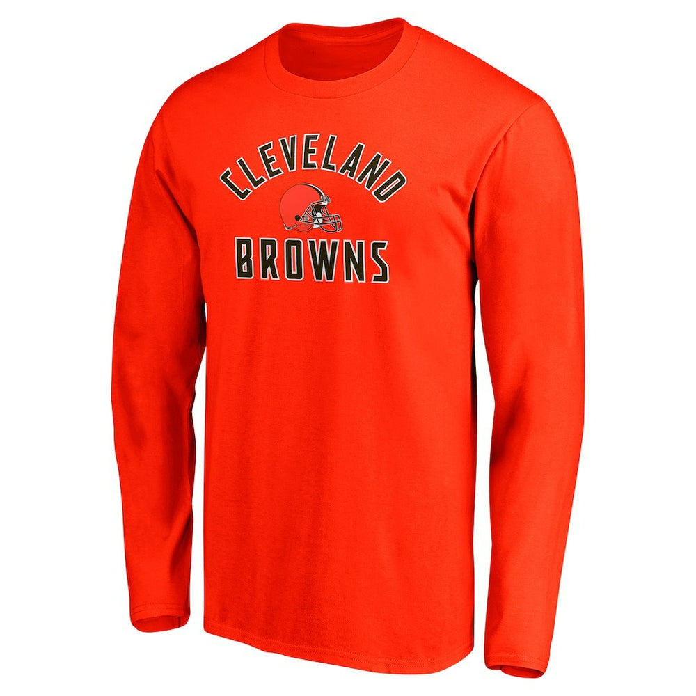 Cleveland Browns Team Arc Knockout Long Sleeve T-Shirt Orange - Fanatics