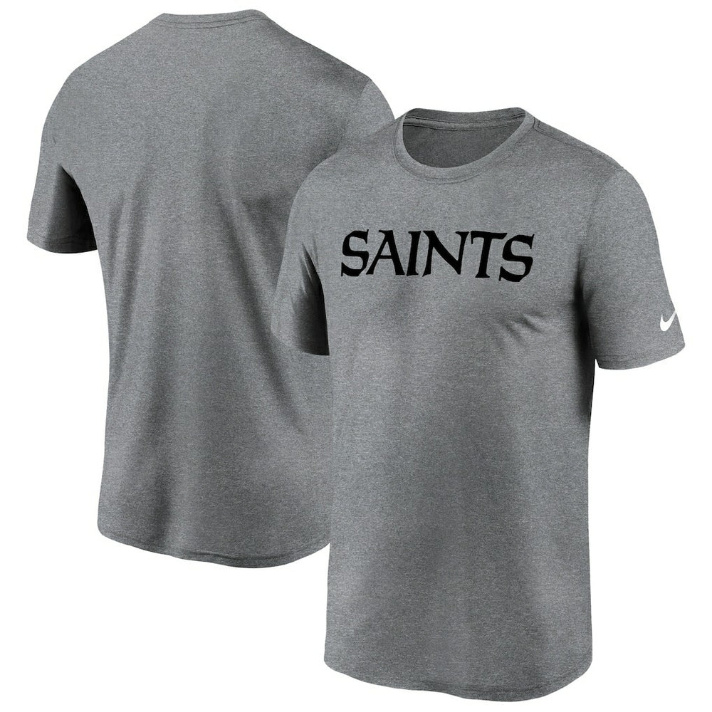 New Orleans Saints Legend Wordmark T-Shirt Heather Gray - Nike