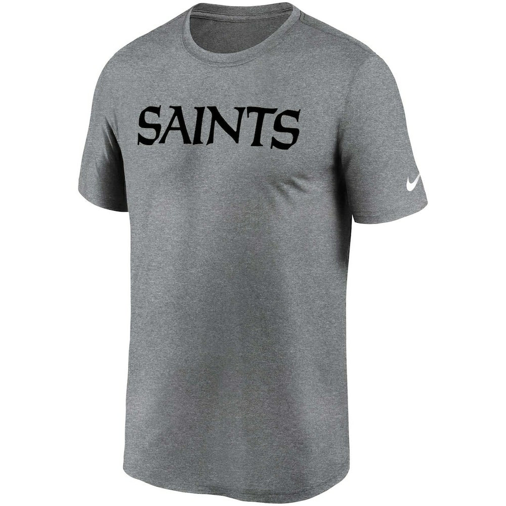 New Orleans Saints Legend Wordmark T-Shirt Heather Gray - Nike