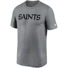 New Orleans Saints Legend Wordmark T-Shirt Heather Gray - Nike