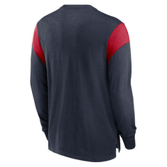 Houston Texans Rewind Playback Helmet Long Sleeve T-Shirt Heather Navy - Nike