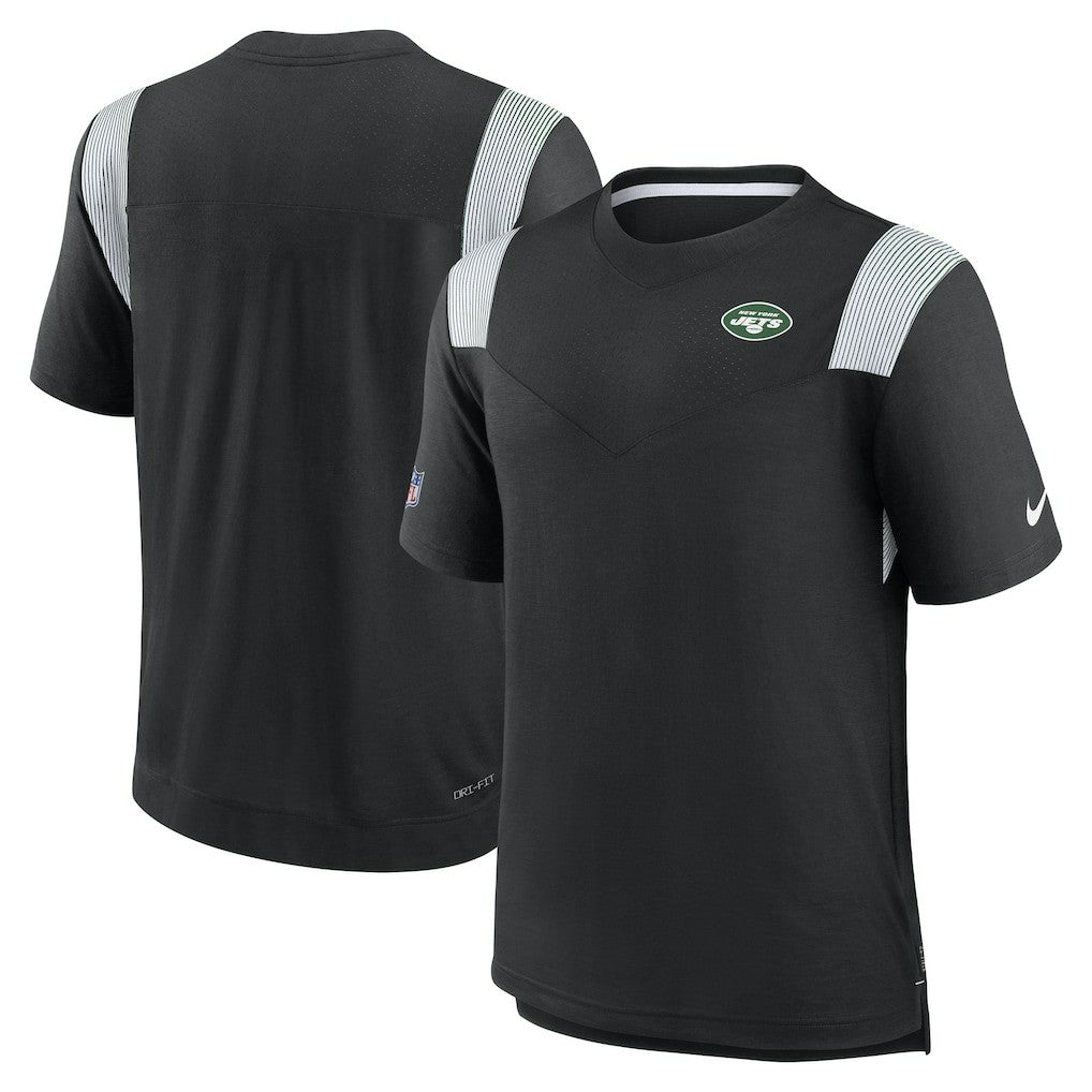 New York Jets Sideline Tonal Logo Performance Player T-Shirt Black - Nike