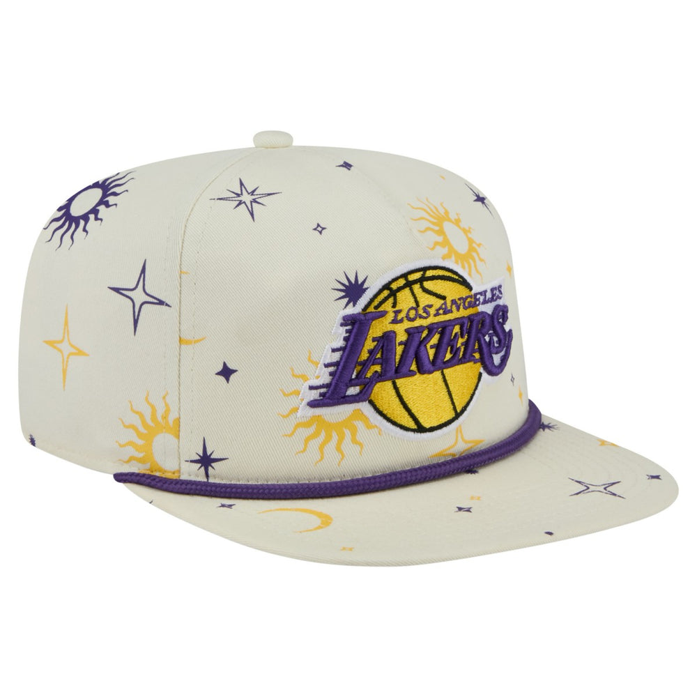 New Era - Los Angeles Lakers Lunar Golfer Snapback Hat - Cream