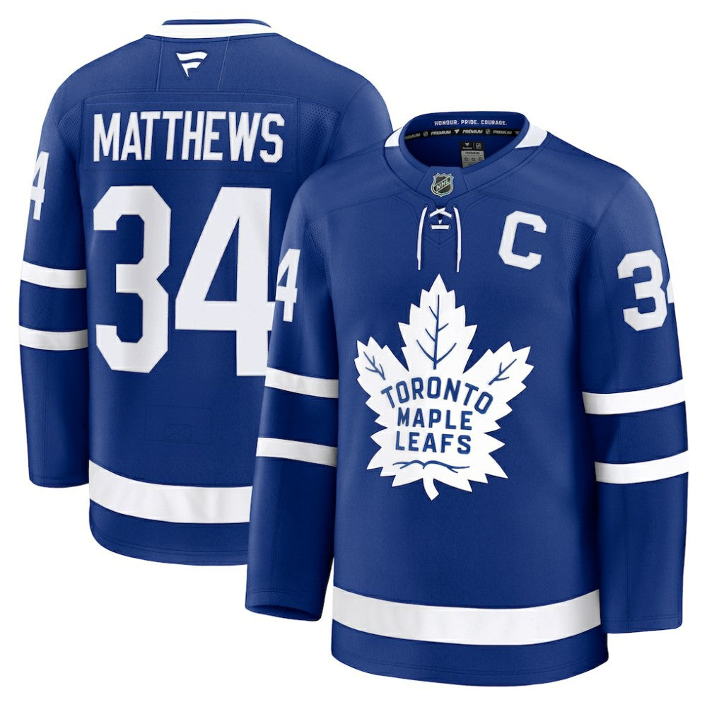 Auston Matthews Toronto Maple Leafs - Fanatics Captain Patch Home Premium Jersey Blue
