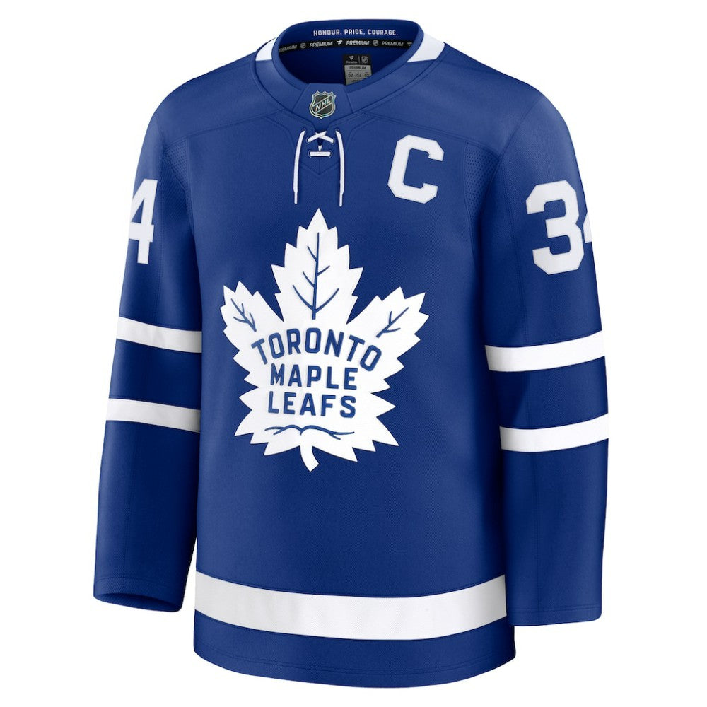 Auston Matthews Toronto Maple Leafs Fanatics Captain Patch Home Premium Jersey - Blue | NHL Jerseys