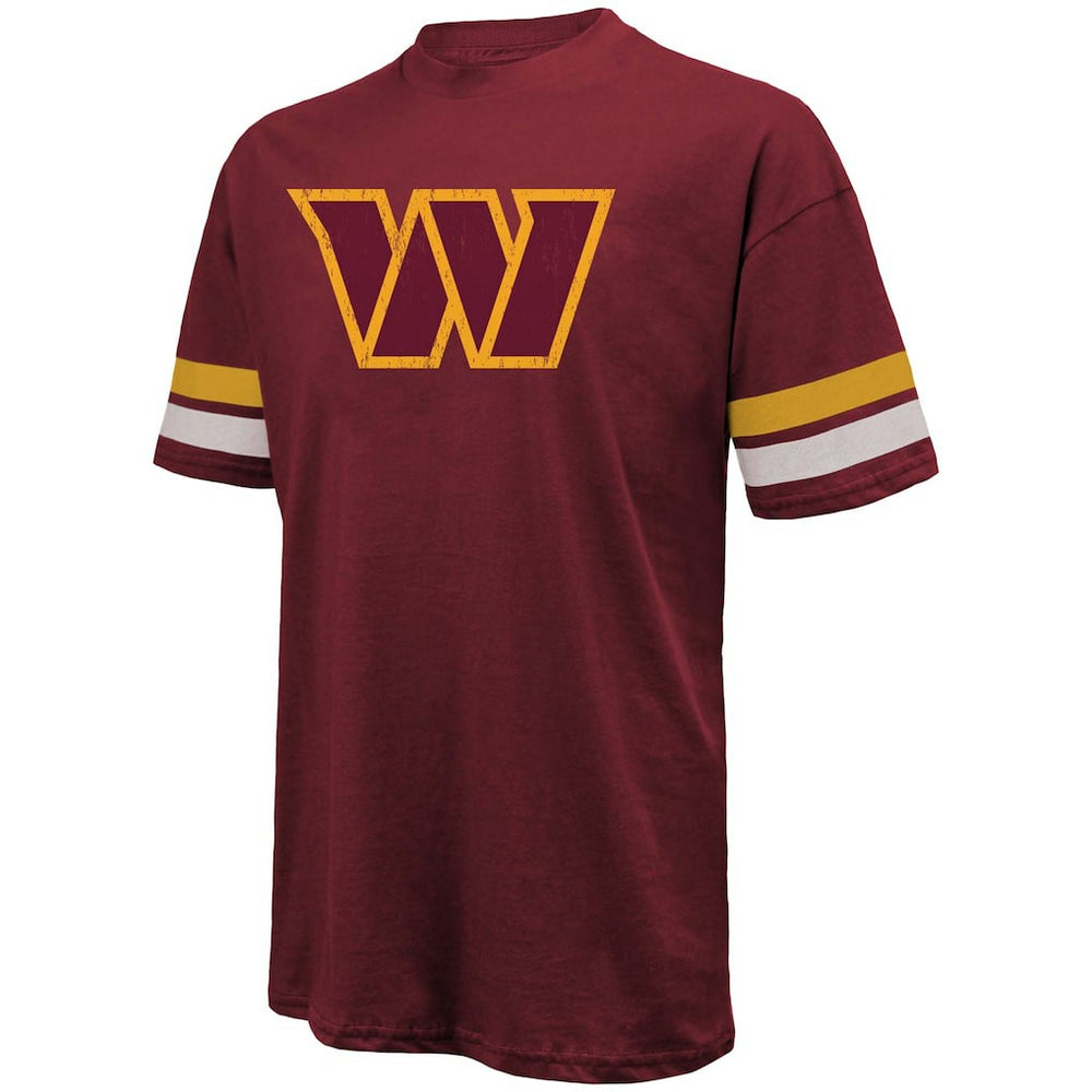 Jayden Daniels Washington Commanders Majestic Threads Name & Number Oversize Fit T-Shirt Burgundy - NFL