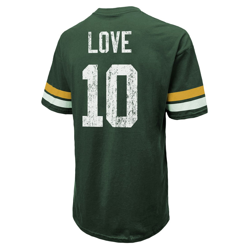 Jordan Love Green Bay Packers Majestic Threads Name & Number Oversize Fit T-Shirt Green - NFL