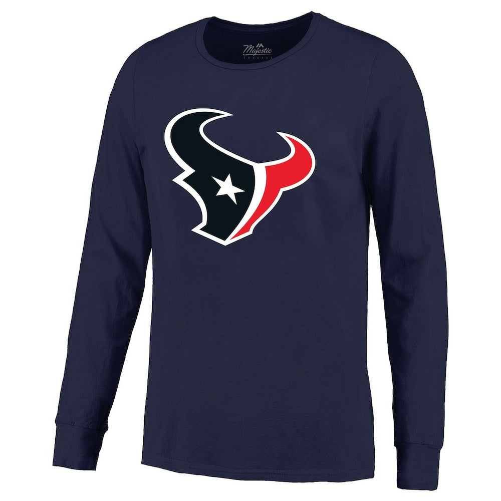 C.J. Stroud Houston Texans Majestic Threads Name & Number Non-Distressed Long Sleeve T-Shirt Navy - NFL