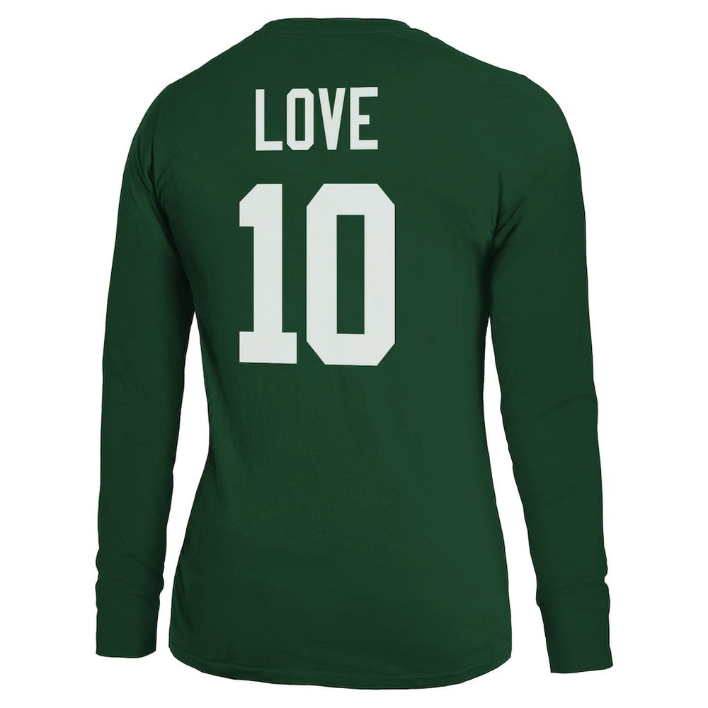 Jordan Love Green Bay Packers Majestic Threads Women's Name & Number Long Sleeve T-Shirt Green - NFL