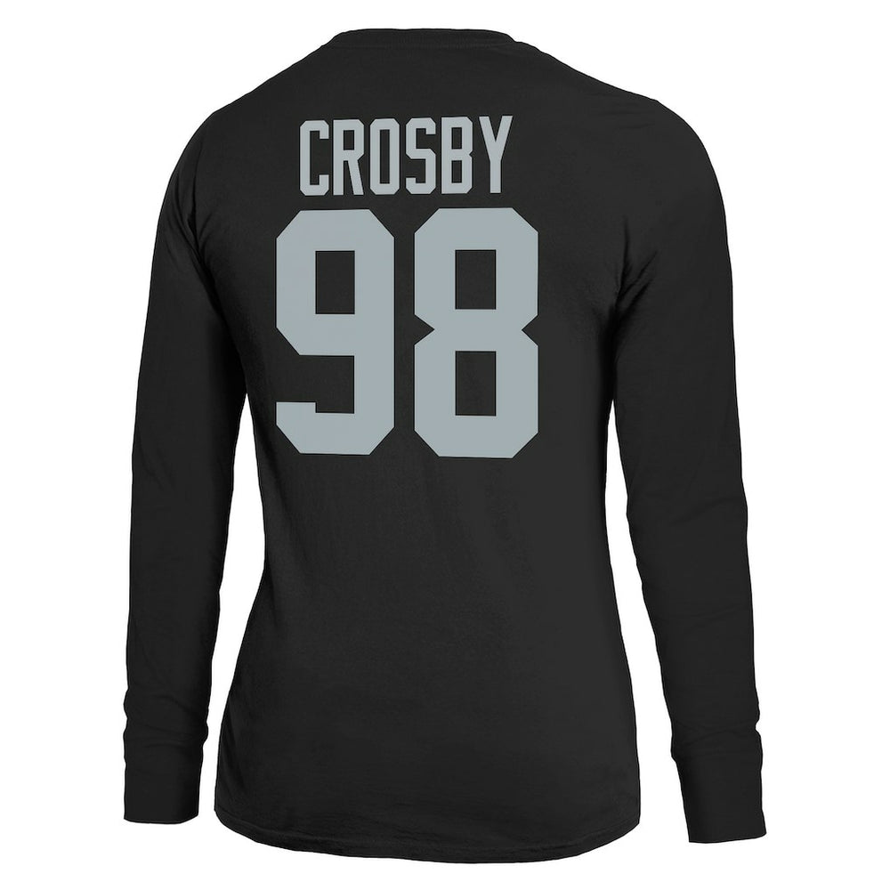 Maxx Crosby Las Vegas Raiders Majestic Threads Women's Player Name & Number Long Sleeve T-Shirt Black - NFL