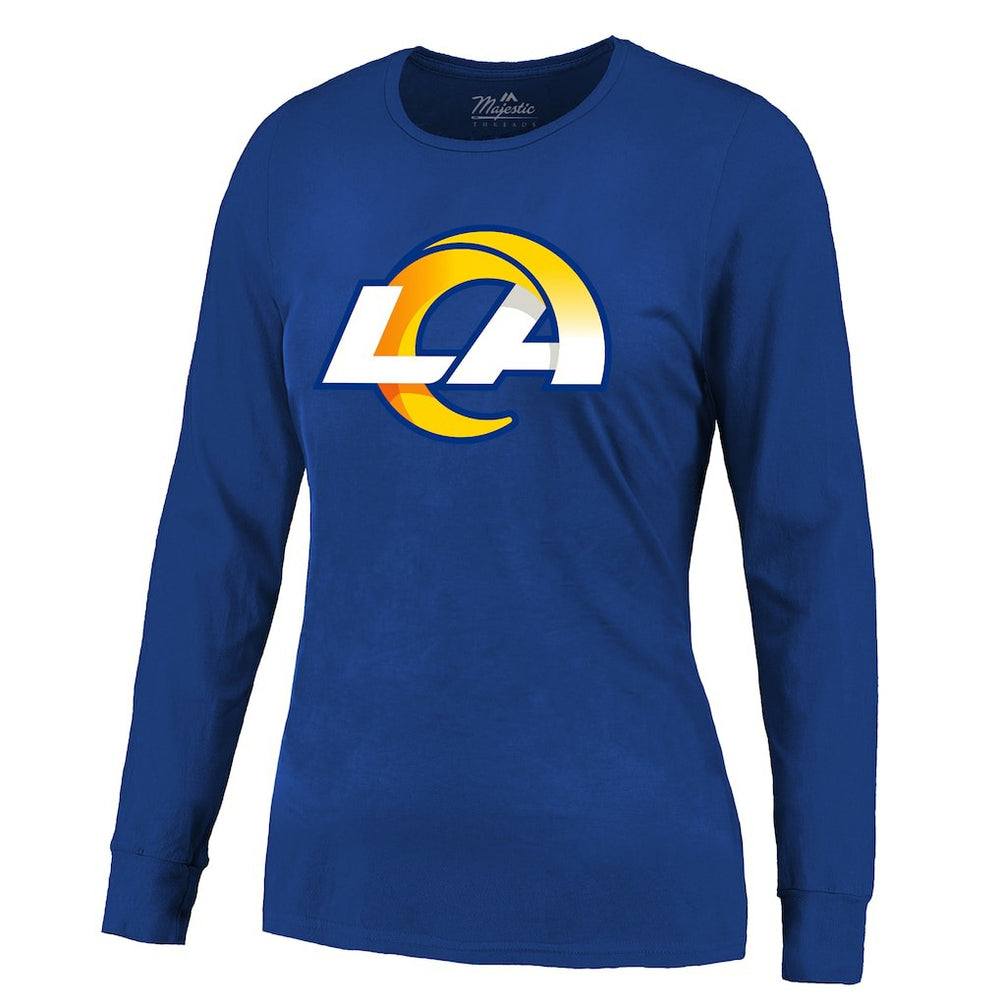 Puka Nacua Los Angeles Rams Majestic Threads Women's Player Name & Number Long Sleeve T-Shirt Royal - NFL