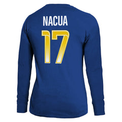 Puka Nacua Los Angeles Rams Majestic Threads Women's Player Name & Number Long Sleeve T-Shirt Royal - NFL
