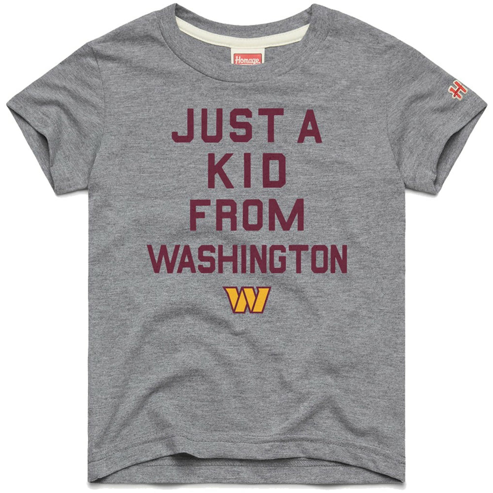 Washington Commanders Homage Youth Just a Kid Tri-Blend T-Shirt Gray - NFL