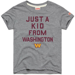 Washington Commanders Homage Youth Just a Kid Tri-Blend T-Shirt Gray - NFL