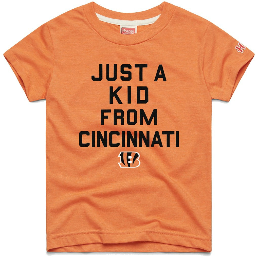 Cincinnati Bengals Homage Youth Just a Kid Tri-Blend T-Shirt Orange - NFL