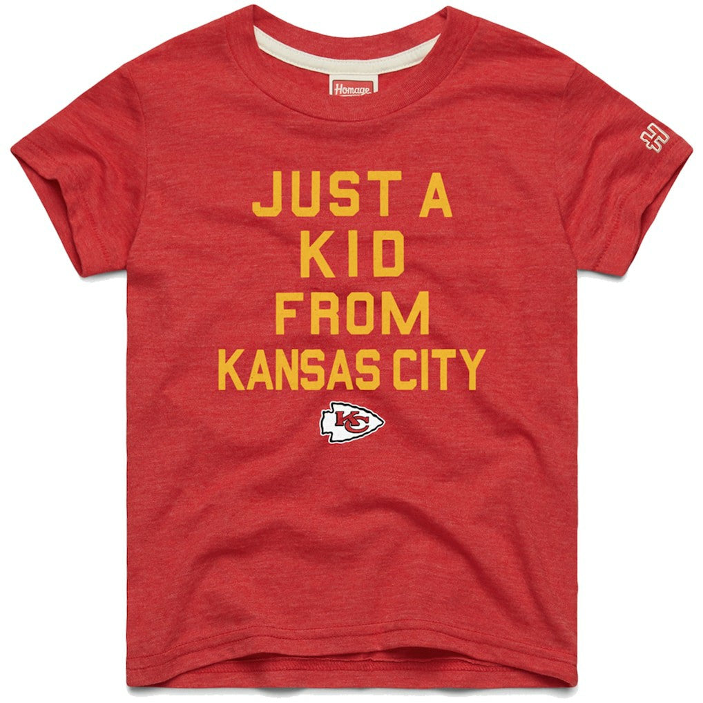 Kansas City Chiefs Homage Youth Just a Kid Tri-Blend T-Shirt Red - NFL