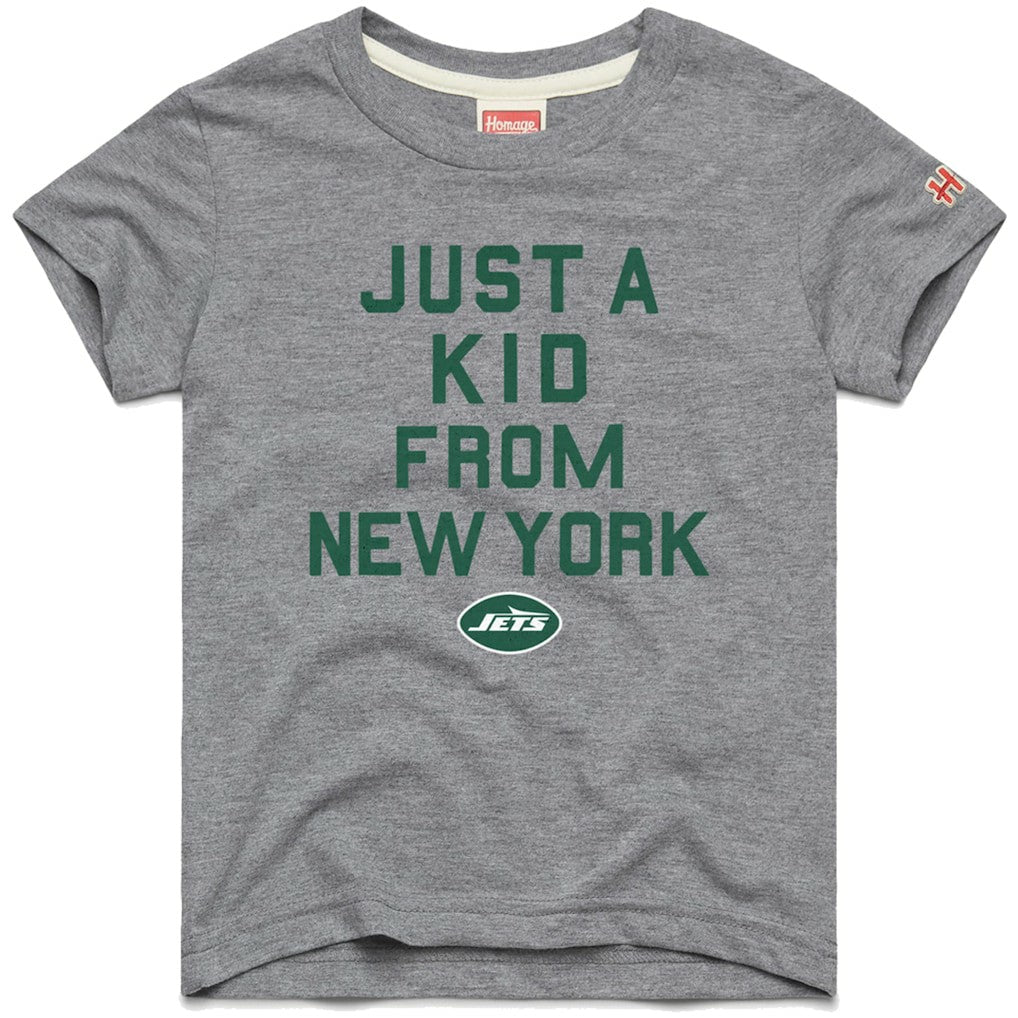 New York Jets Homage Youth Just a Kid Tri-Blend T-Shirt Gray - NFL
