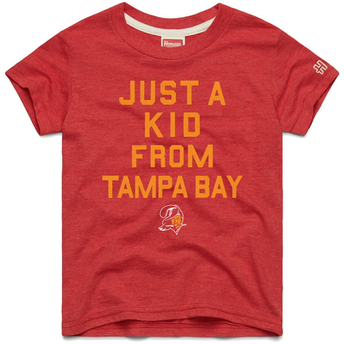 Tampa Bay Buccaneers Homage Youth Just a Kid Tri-Blend T-Shirt Red - NFL