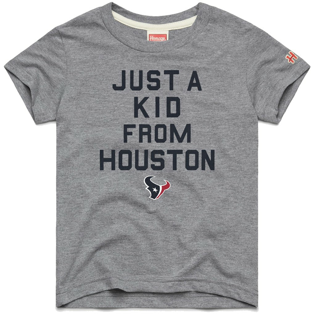 Houston Texans Homage Youth Just a Kid Tri-Blend T-Shirt Gray - NFL