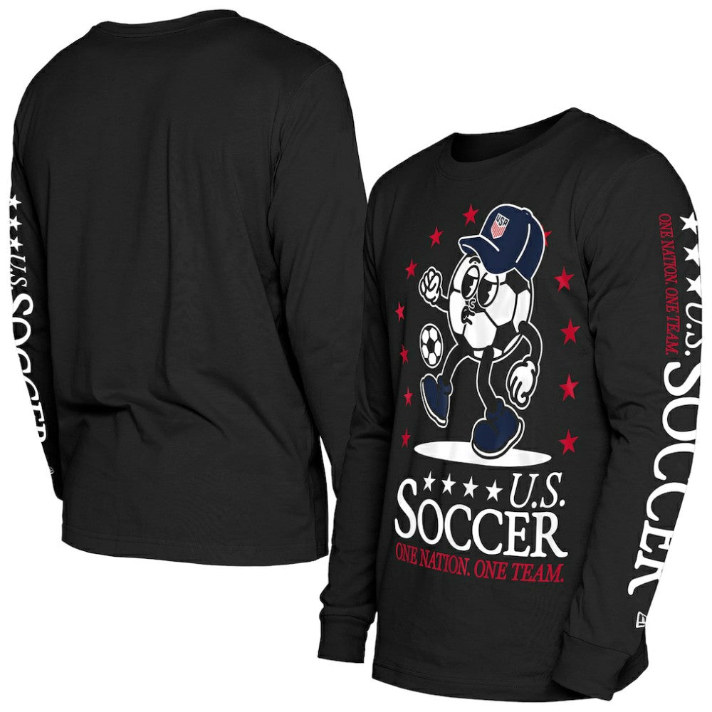 New Era USMNT New Era Old School Sport Long Sleeve T-Shirts - Black