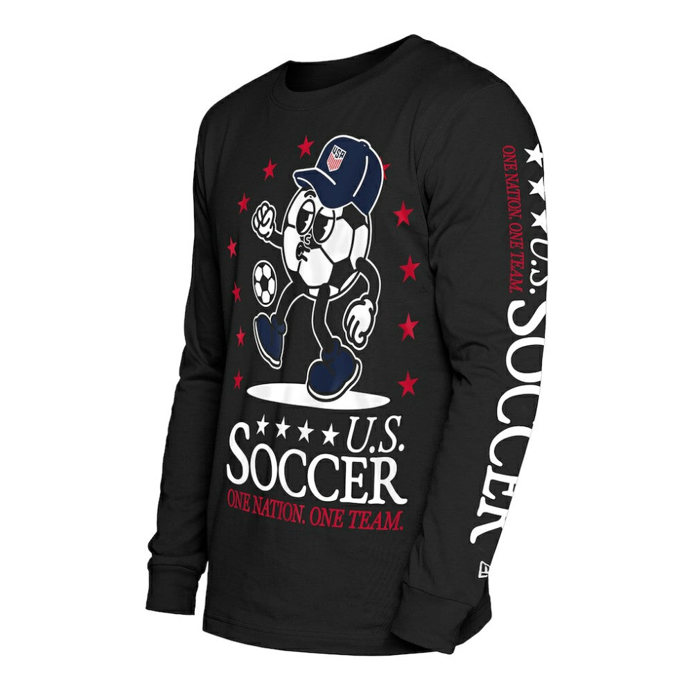 New Era USMNT New Era Old School Sport Long Sleeve T-Shirts - Black