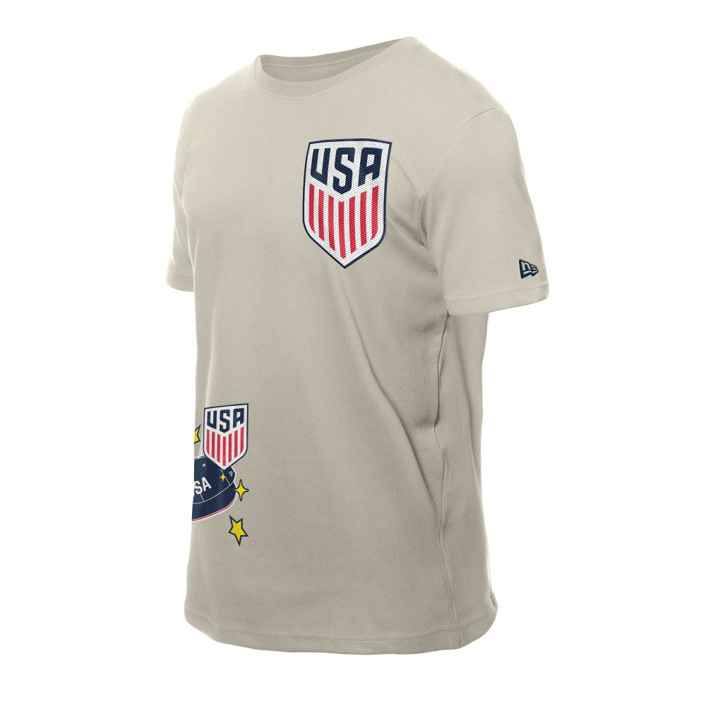 New Era USMNT New Era Logo Select T-Shirts - Light Beige