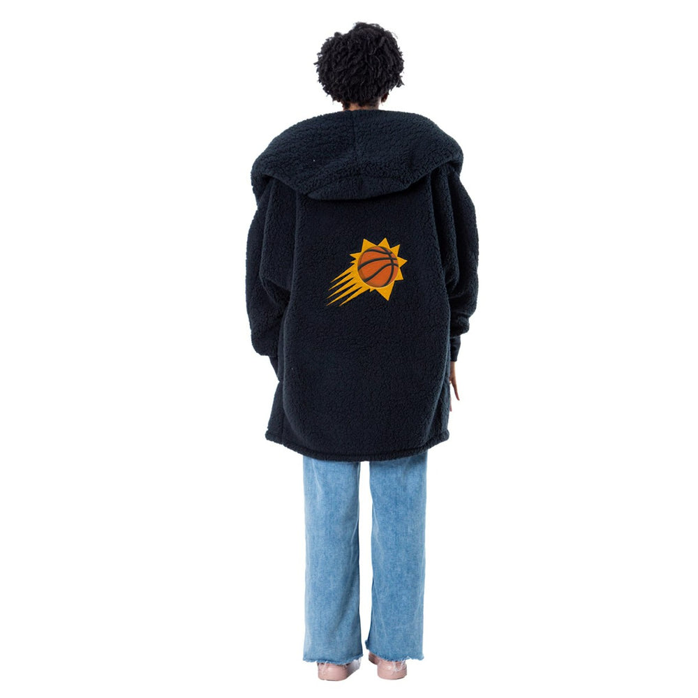 NBA - The Best Lounger in the World By Jill Martin Phoenix Suns Unisex Navy Oversized Open-Front Hoodie Sweater