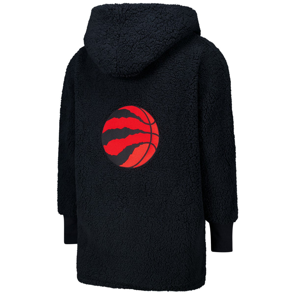 NBA - The Best Lounger in the World By Jill Martin Toronto Raptors Unisex Black Oversized Open-Front Hoodie Sweater