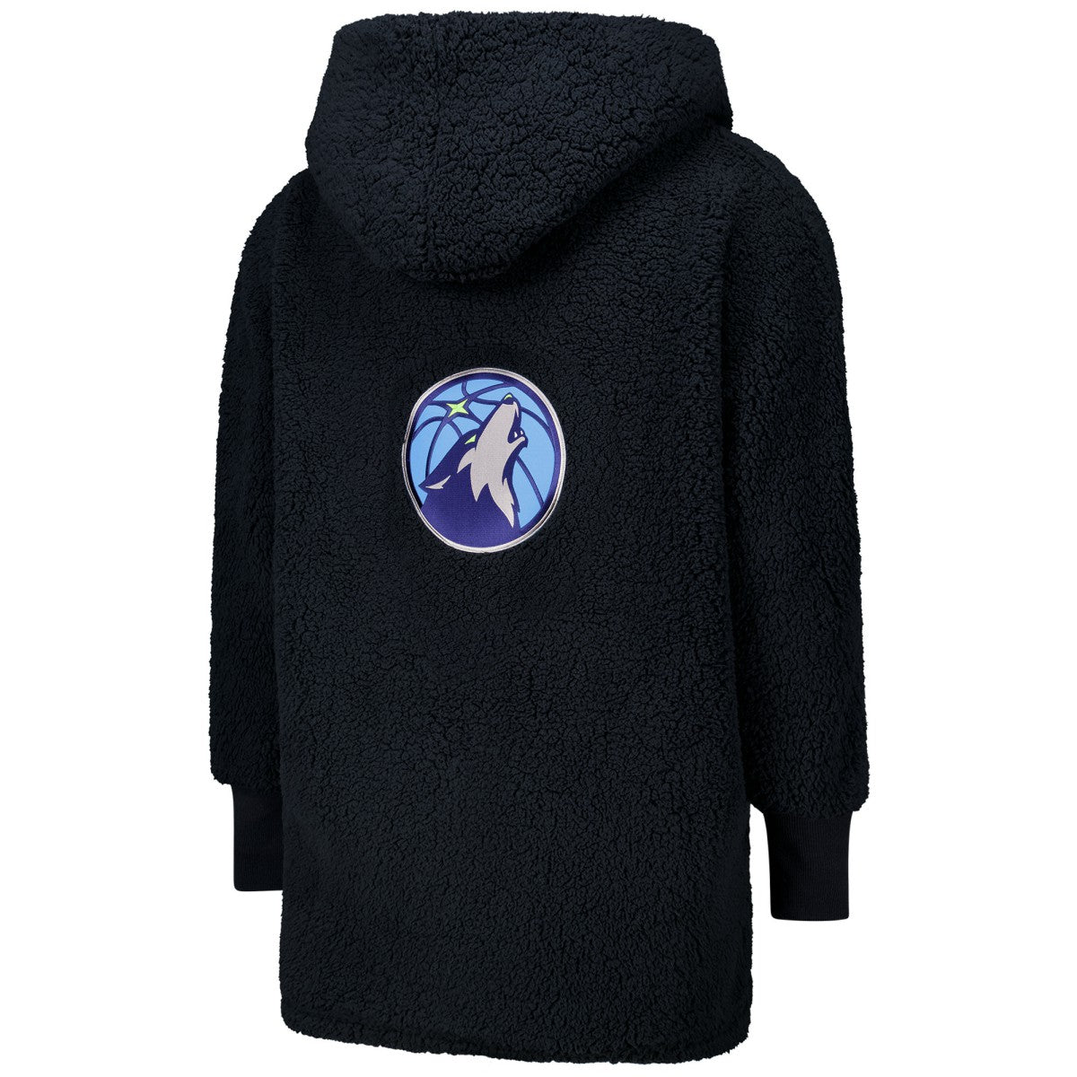 NBA - The Best Lounger in the World By Jill Martin Minnesota Timberwolves Unisex Navy Oversized Open-Front Hoodie Sweater