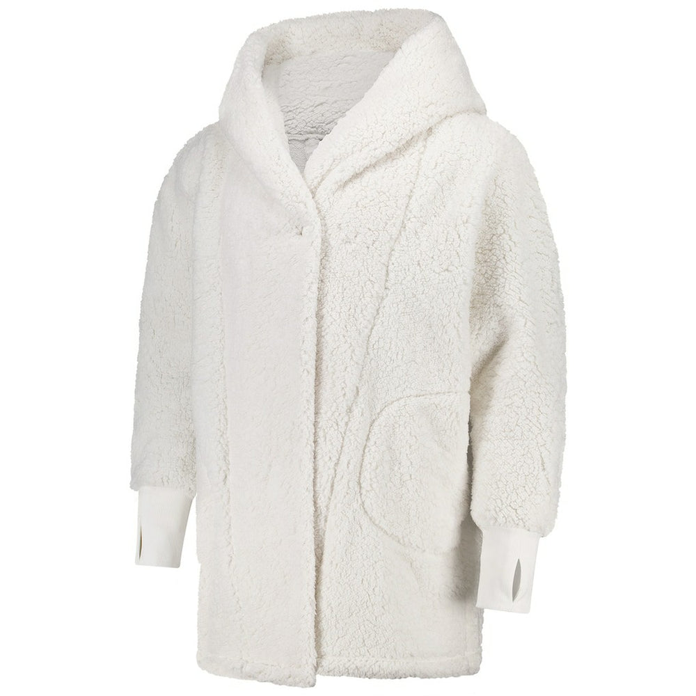 NBA - The Best Lounger in the World By Jill Martin Chicago Bulls Unisex Cream Oversized Open-Front Hoodie Sweater