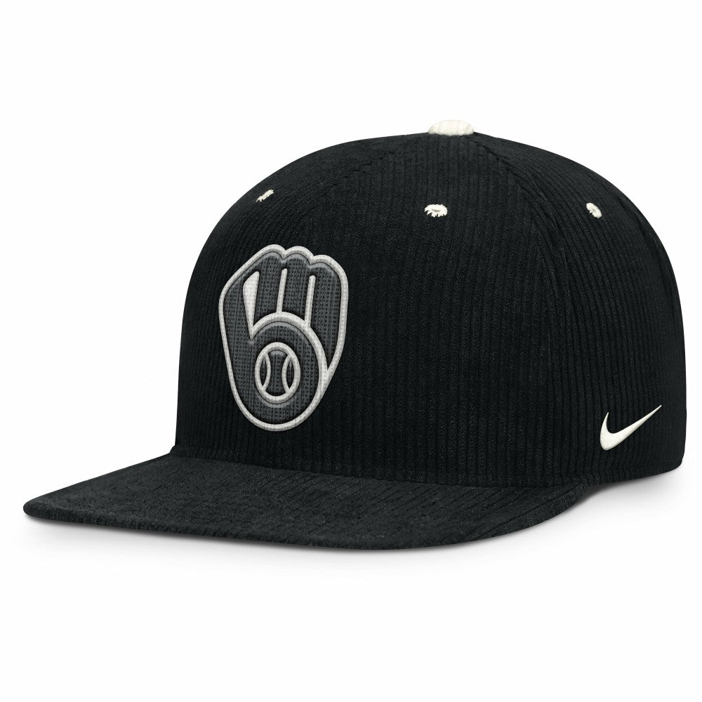 Milwaukee Brewers Nike Pro Corduroy Structured Snapback Hat discount