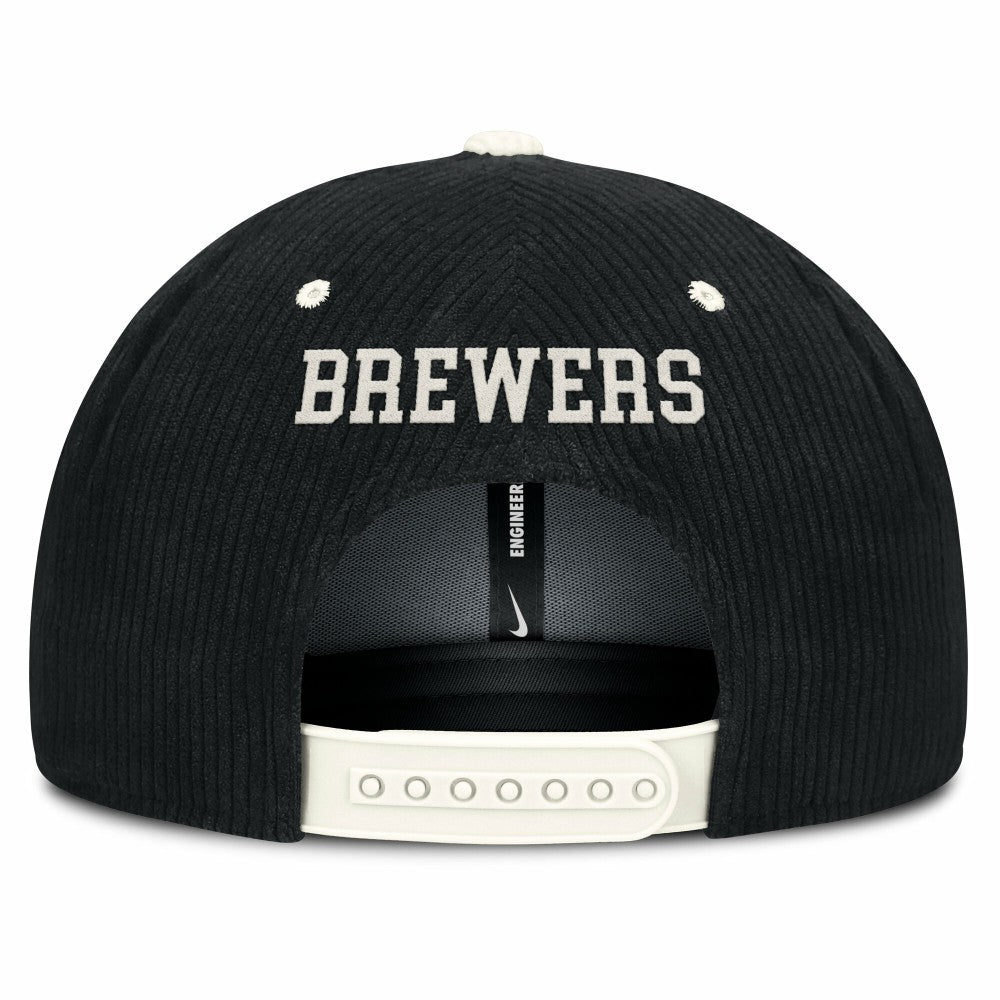 Milwaukee Brewers Nike Pro Corduroy Structured Snapback Hat discount