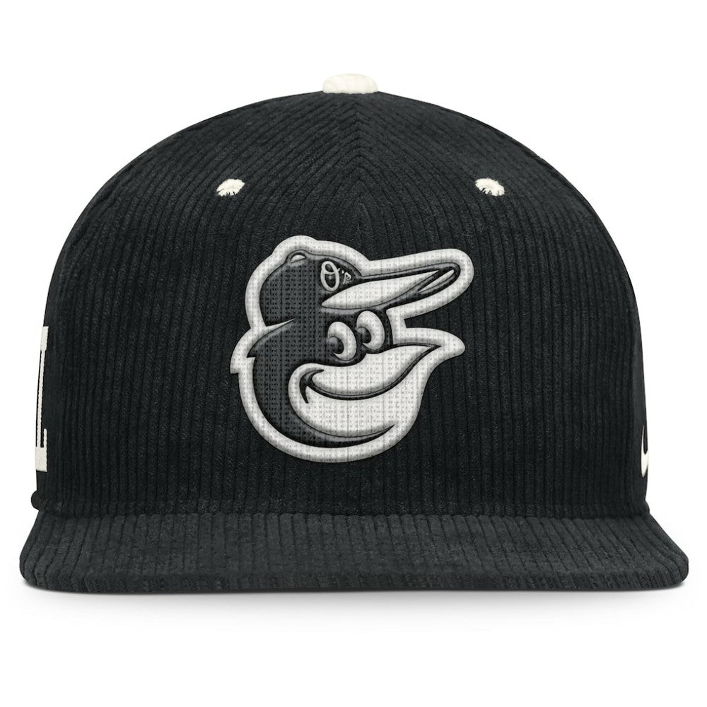 Baltimore Orioles Nike Pro Corduroy Structured Snapback Hat Lifestyle