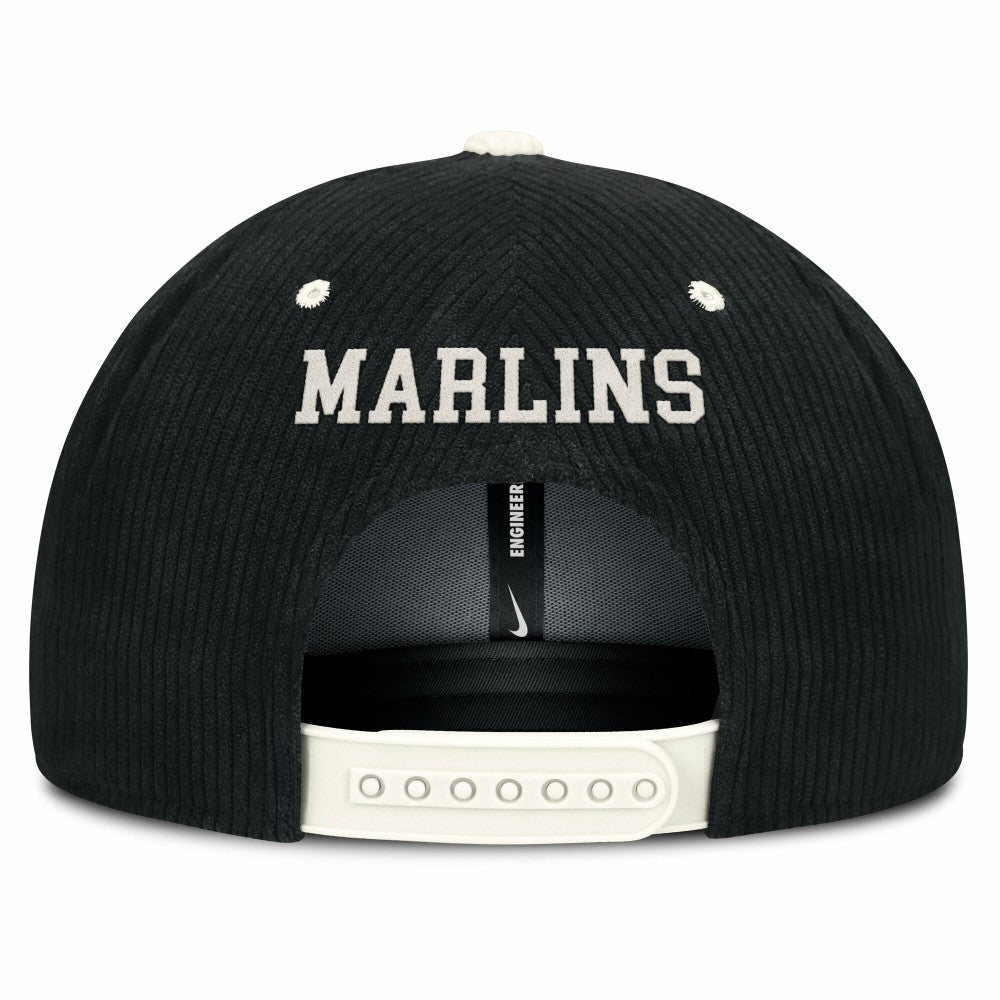Miami Marlins Nike Pro Corduroy Structured Snapback Hat Lifestyle